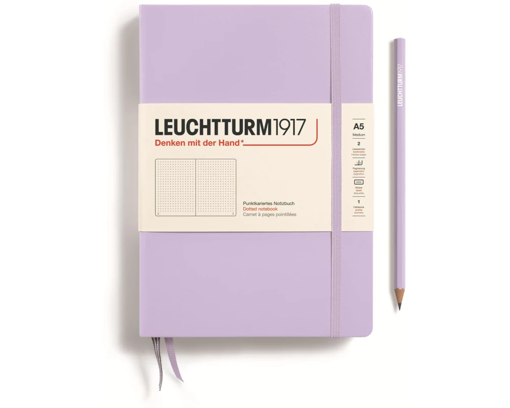Leuchtturm Notizbuch Medium A5, Dot, Lila