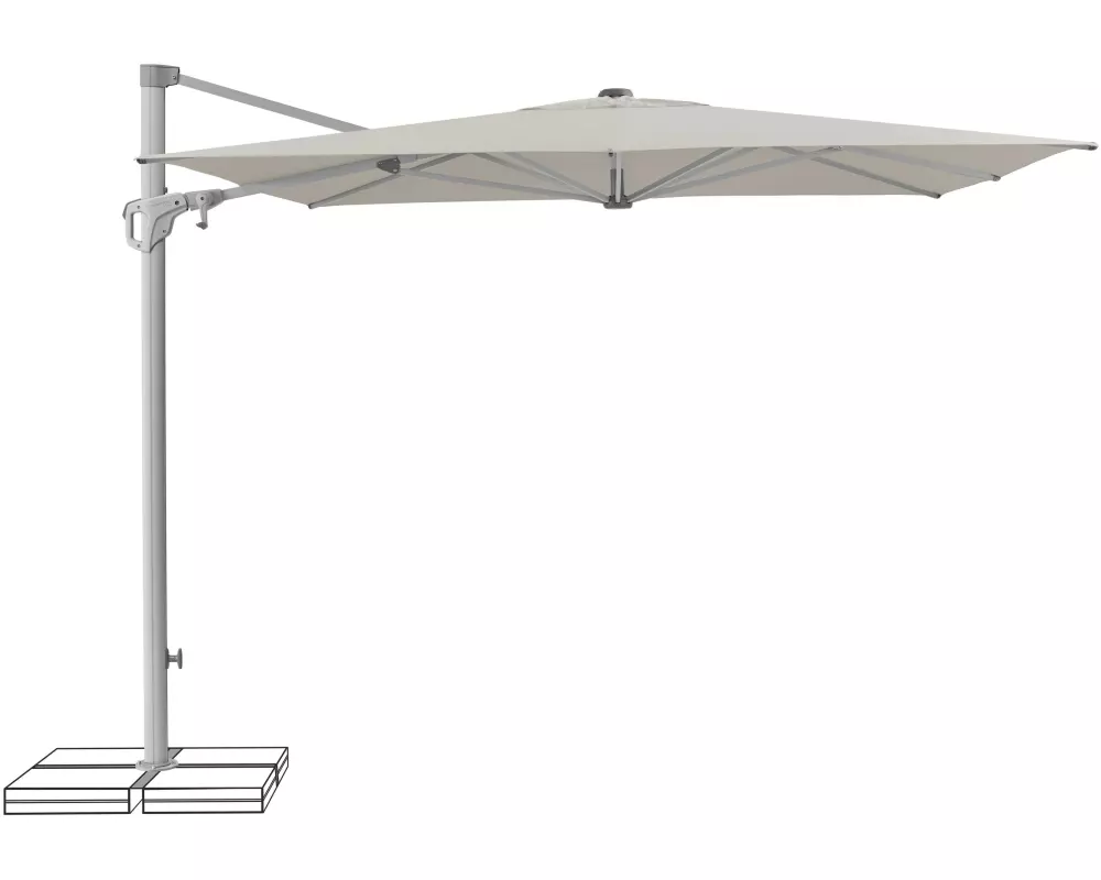 Suncomfort by Glatz Sonnenschirm Familyflex Hellgrau, 250 x 250 mm