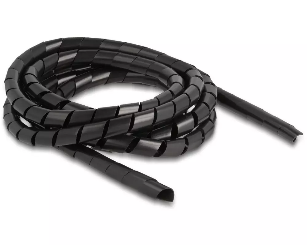 Delock Spiroschlauch flexibel 2 m x 12 mm Schwarz