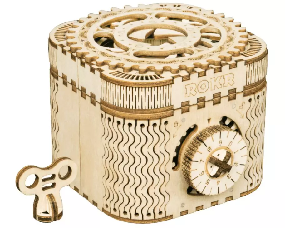 RoboTime Bausatz Schatzkiste mit Federantrieb