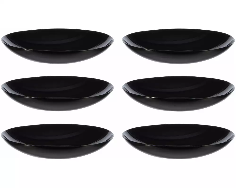 Arcoroc Suppen- & Pastateller Evolution Ø 26 cm, 6 Stück, Schwarz