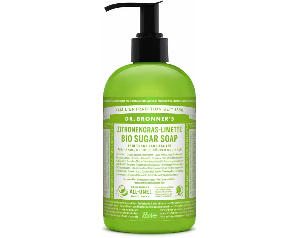 Dr.Bronner's Flüssigseife Sugarsoap Lemongrass 355 ml