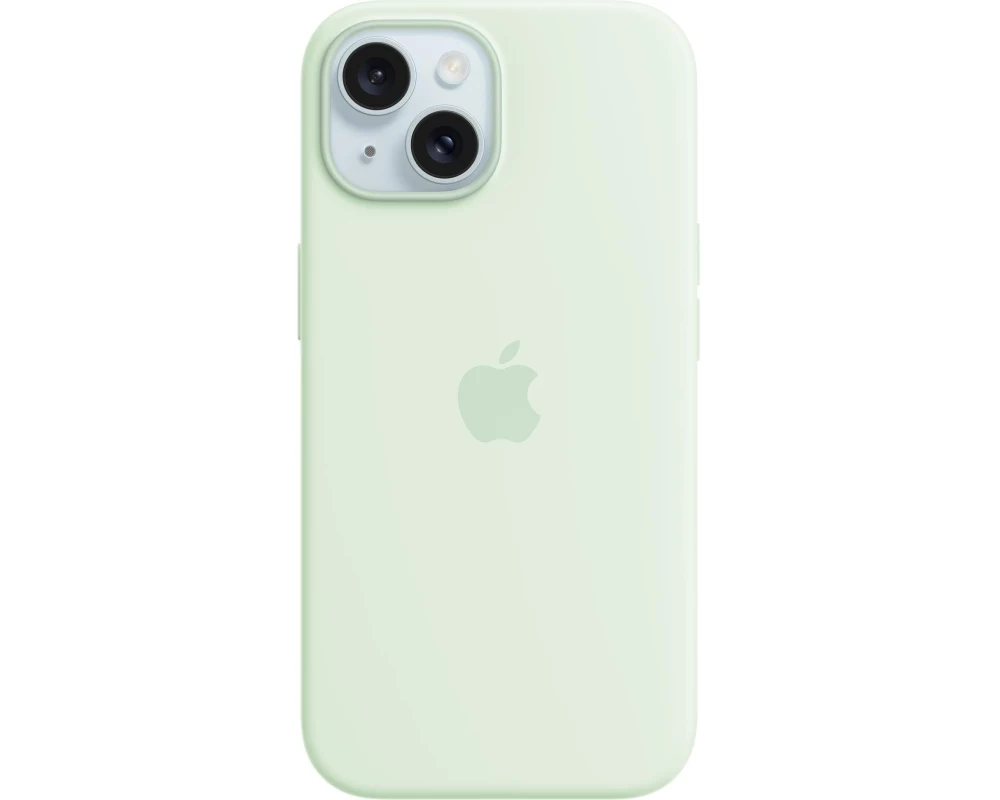 Apple iPhone 15 Silicone Case with MagSafe - Soft Mint