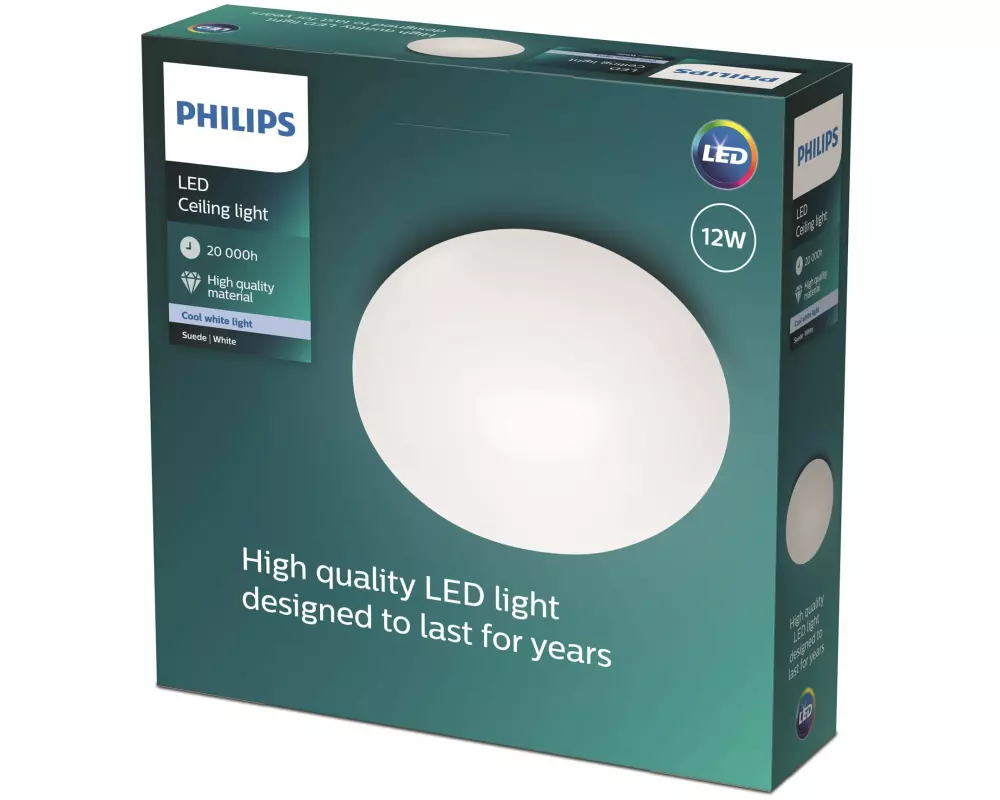 Philips Suede Deckenleuchte 4 x 2.4W, 4000K, weiss