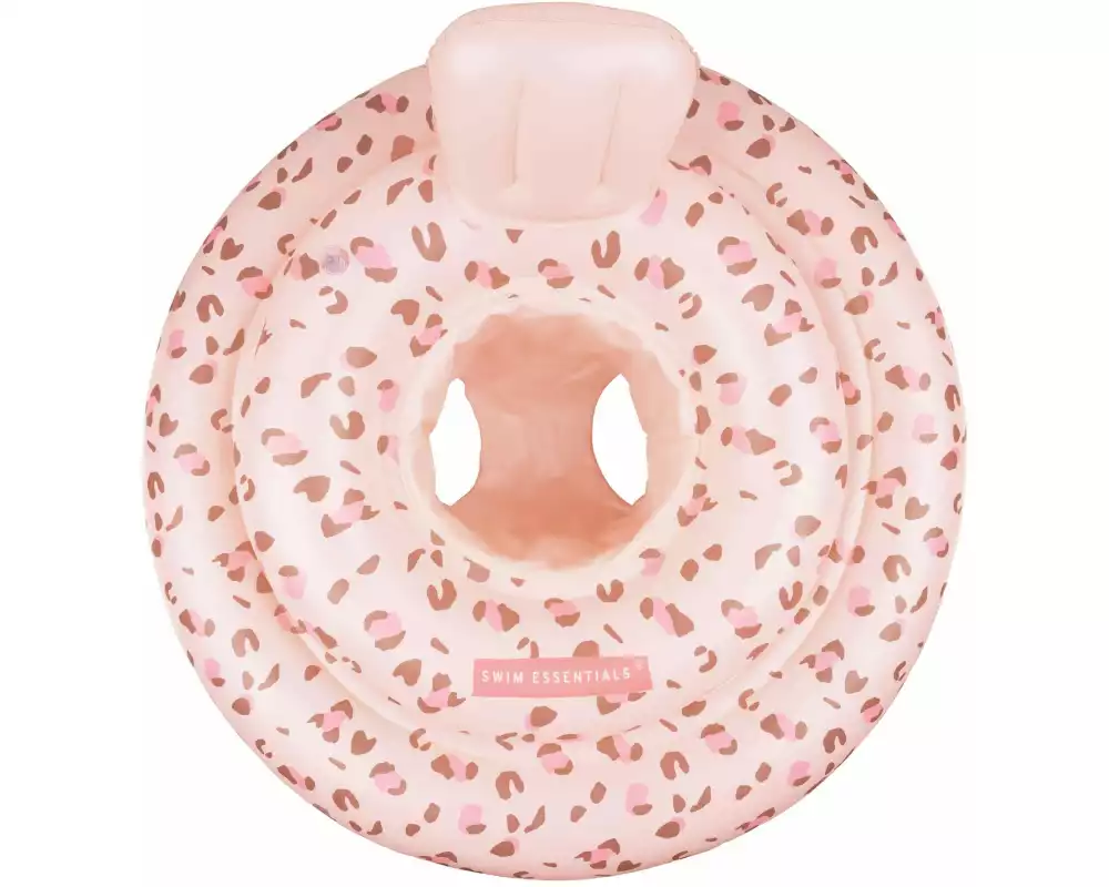 Swim Essentials Schwimmsitz 0-1 Jahre Leopard Old Pink