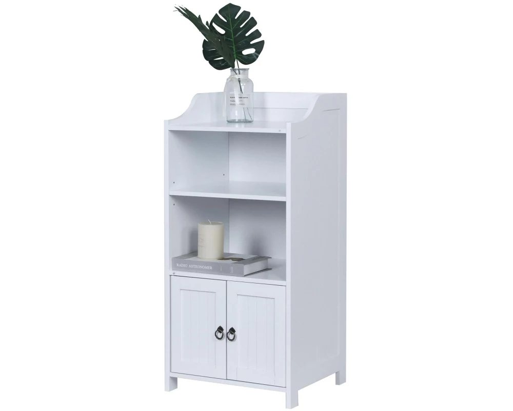 relaxdays Badezimmerregal 40.5 x 86 cm, Weiss