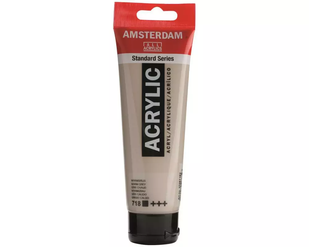 Amsterdam Acrylfarbe Standard 718 Warmgrau deckend, 120 ml
