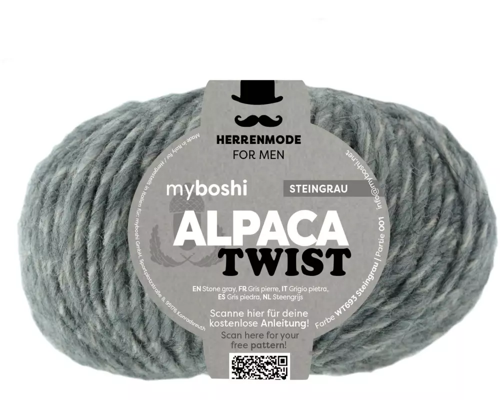 myBoshi Wolle Alpaca Twist Steingrau