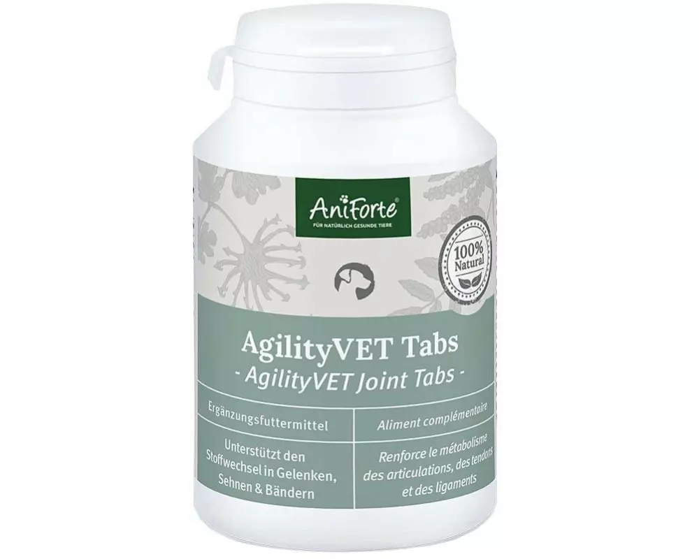 AniForte Hunde-Nahrungsergänzung AgilityVET Tabs, 120 Stück