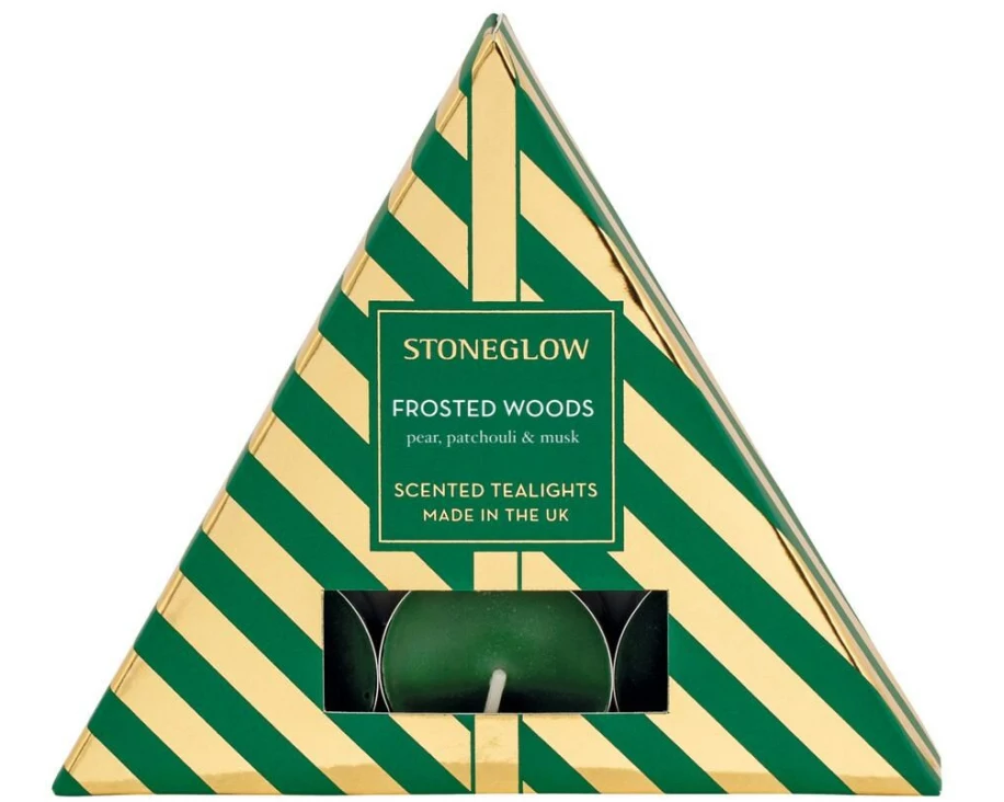Stoneglow Teelichter Frosted Woods Grün