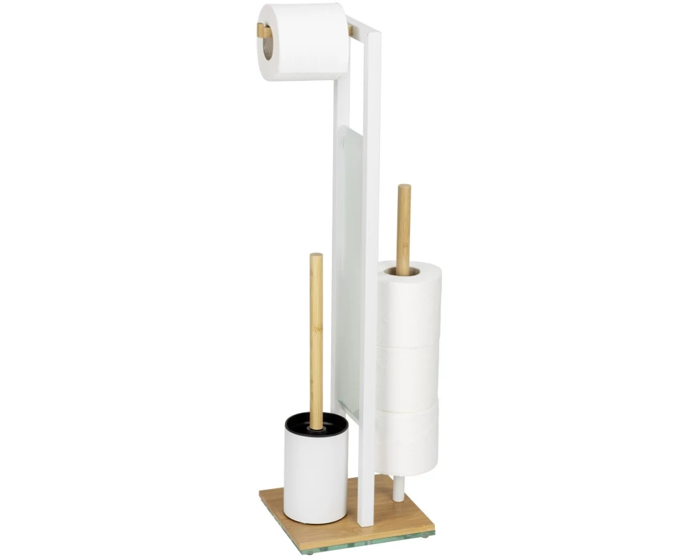 Wenko Toilettengarnitur Rivalta Braun/Weiss