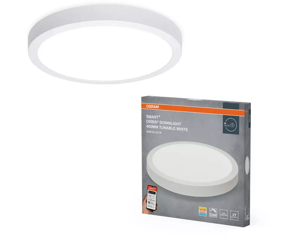 OSRAM Deckenleuchte SMART+ Matter Surface Downlight 40 cm, TW