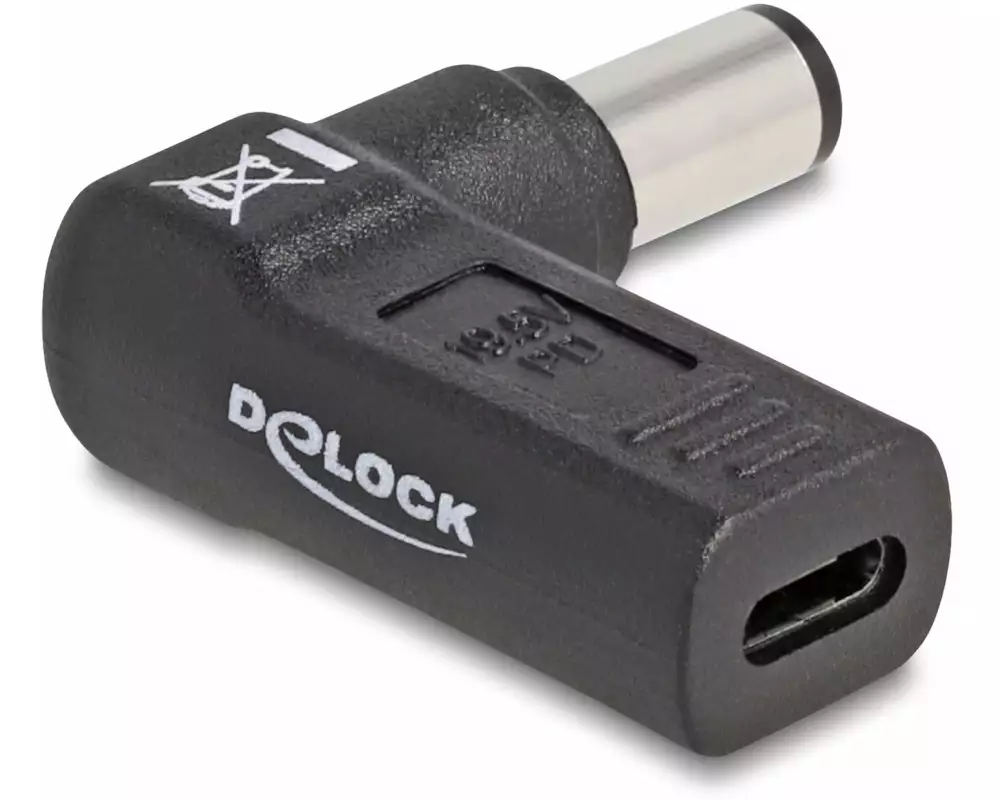 Delock Adapter USB-C zu HP 7.4 x 5.0 mm 90° gewinkelt