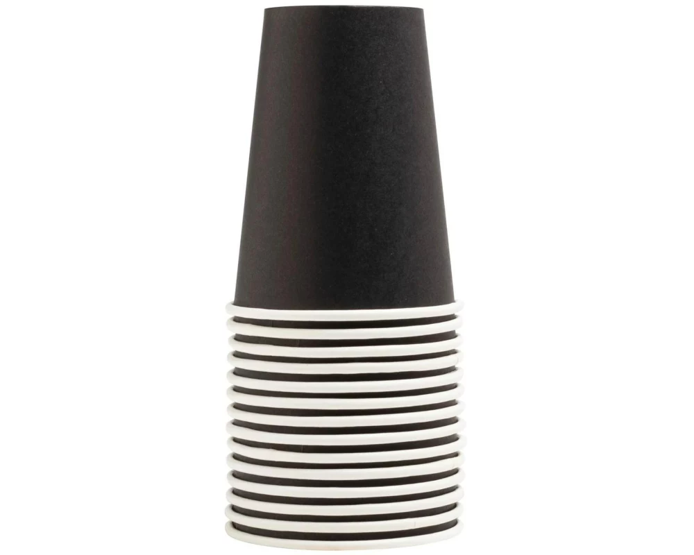 PRO nappe Einwegbecher 2 dl, 15 Stück, Schwarz