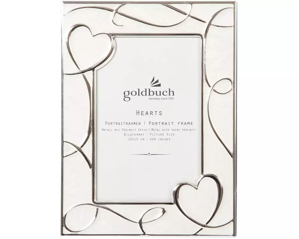 Goldbuch Bilderrahmen Hearts Silber, 10 x 15 cm
