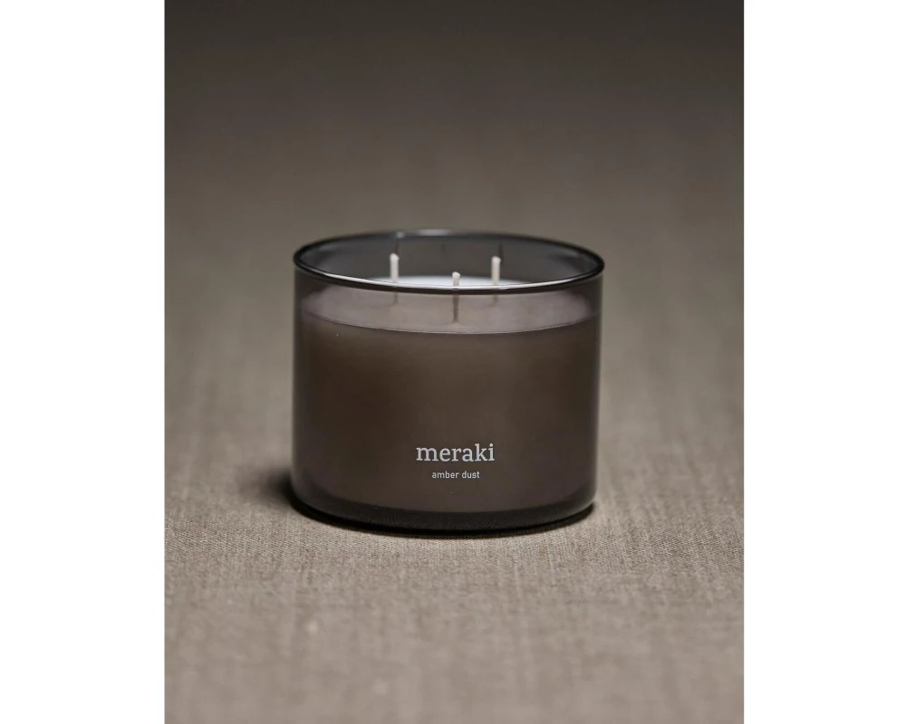 meraki Duftkerze Amber Dust 340 g, Grau