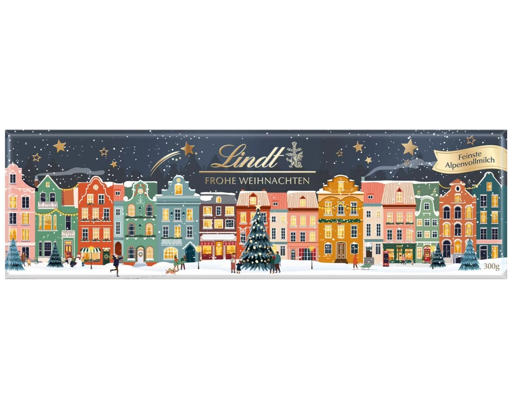Lindt Tafelschokolade Milch Winterdorf Edition 300 g