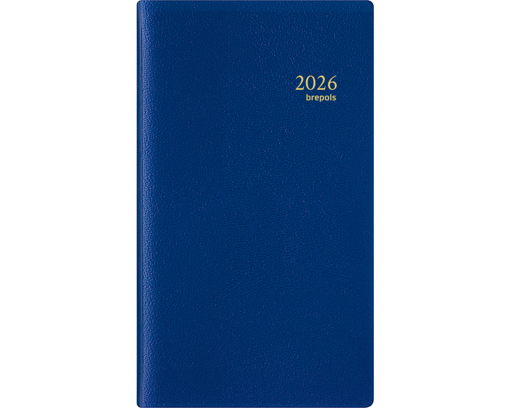 BREPOLS Agenda Notaplan Genova 2026 0.716.2051 1W/2S blau 9.5x16.6cm