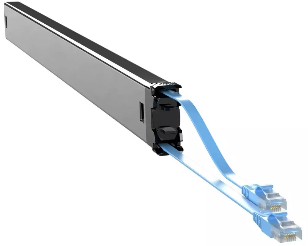 Patchbox Slimpatchkabel Kassette PLUS+ Cat 6A, STP, 2.5 m, Blau