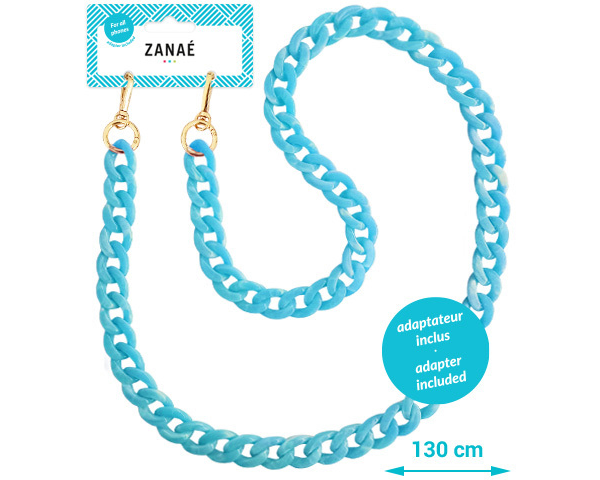 ZANAÉ Phone Necklace Caraibe Vibe 17373 Mineral Spring light blue