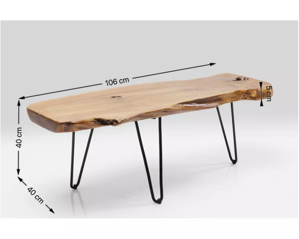Kare Couchtisch Aspen 106 x 41 cm, Nature