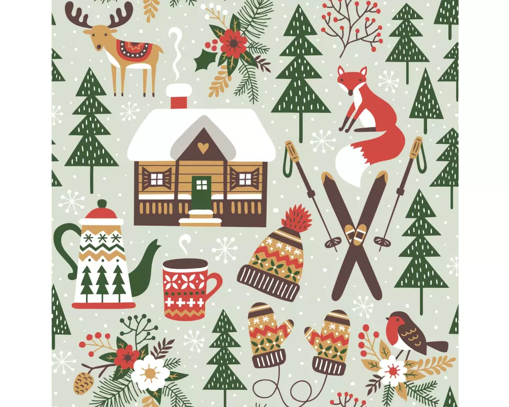 Paper + Design Papierservietten Winter Cabin 24 cm x 24 cm, 20 Stück