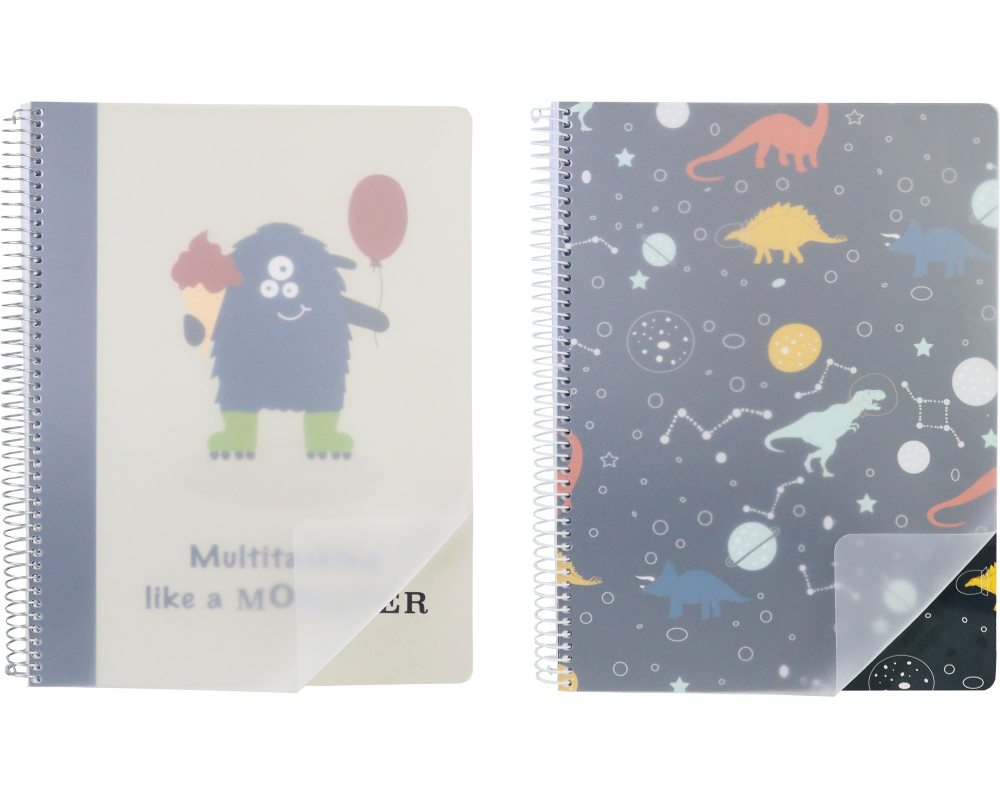 ANCOR Spiralbuch PP Cover A4 116489 B'LOG PLAY ME,90g,kariert 80B.