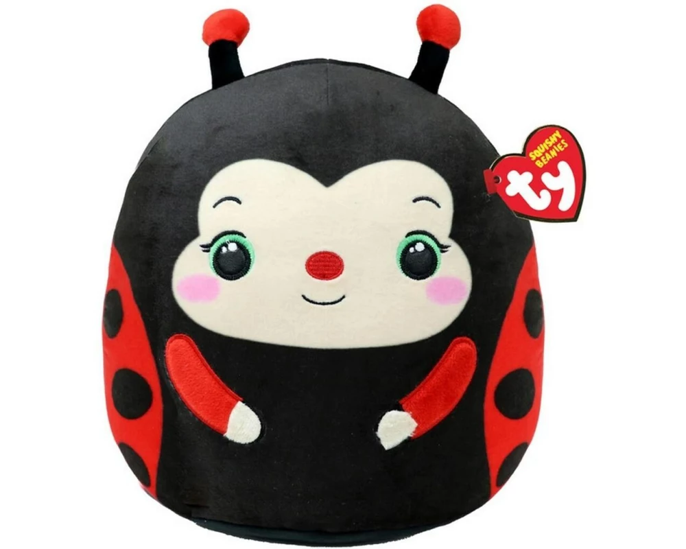 Ty Kissen Squishy Beanie Lucy 35 cm, Rot, Schwarz