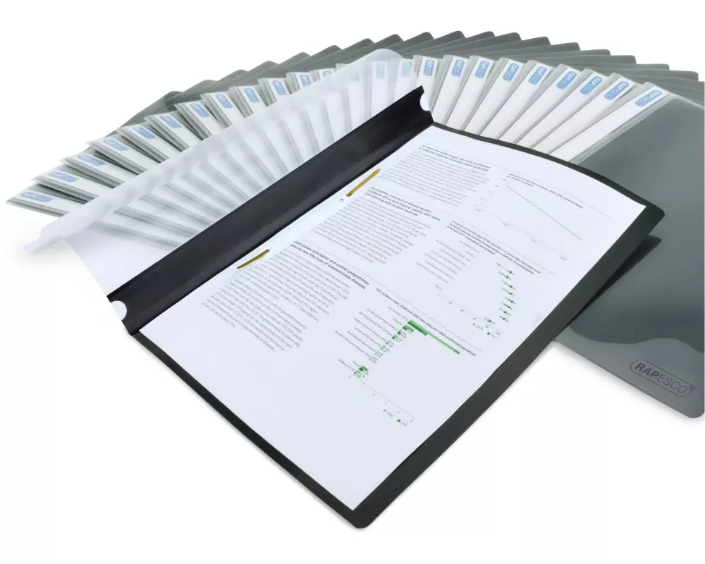 Rapesco Schnellhefter A4, Schwarz, 25 Stück