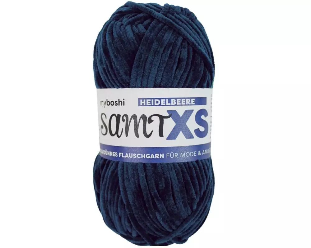 myBoshi Wolle Chenille Samt XS Heidelbeere