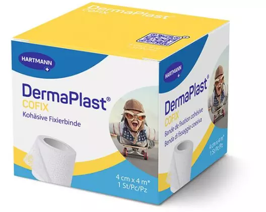 DermaPlast Gazebinde Cofix weiss 4 cm x 4 m