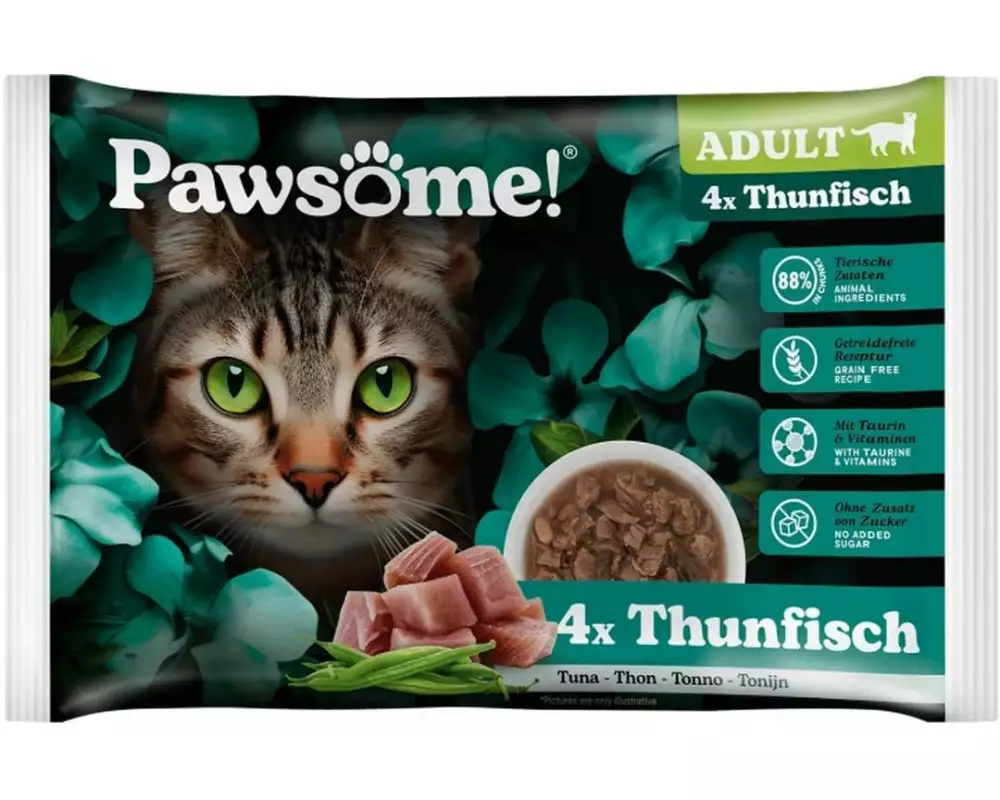 Pawsome Cat Superfood Adult Thunfisch 4 x 85 g