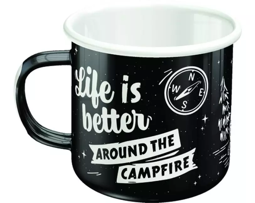 Nostalgic Art Universaltasse Life Is Better 360 ml, 1 Stück, Schwarz