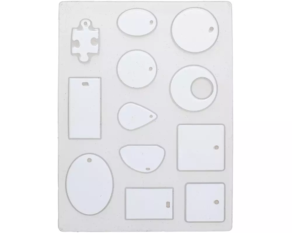 Glorex Form aus Silikon 15.5 x 11.5 cm, 12-teilig, Anhänger