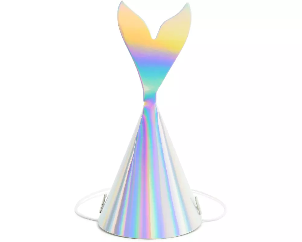 Partydeco Partyhüte Meerjungfrau irisierend, 18 x 8 cm, 6 Stück