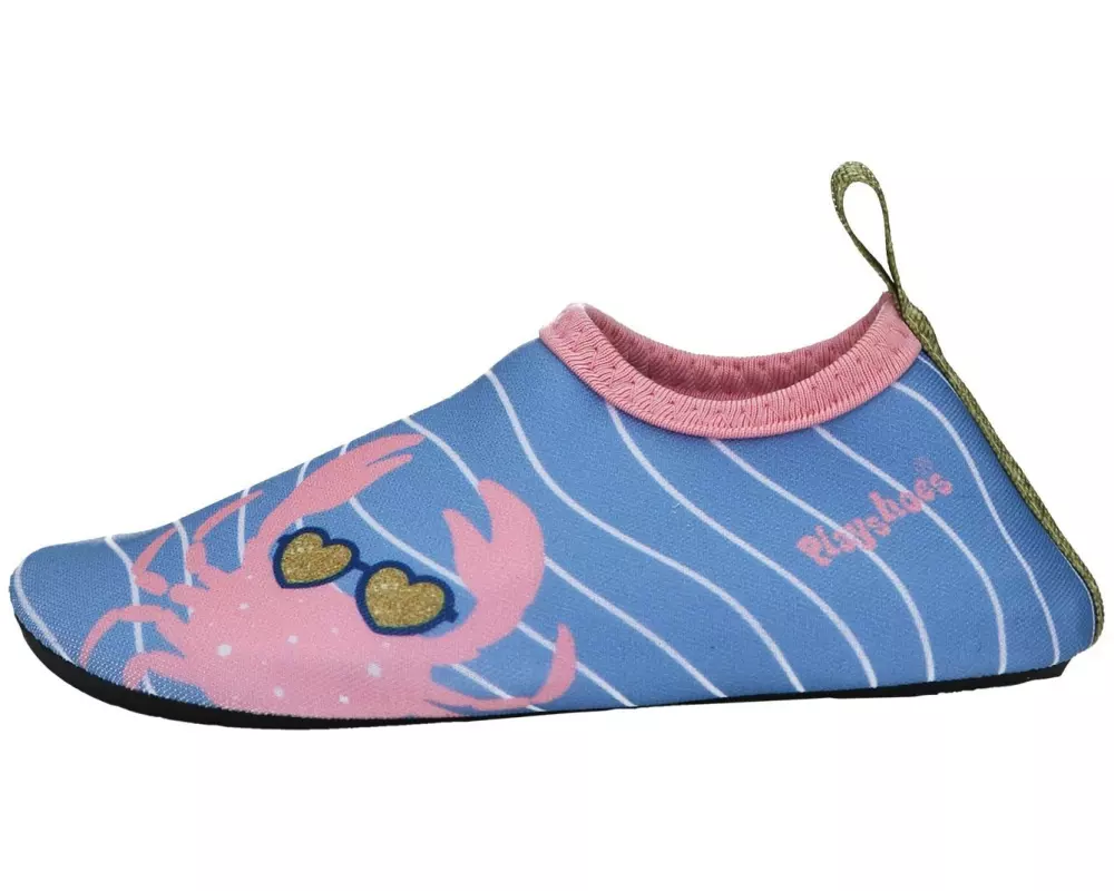 Playshoes Badeschuhe Barfuss Krebs Blau/Pink Gr. 24-25