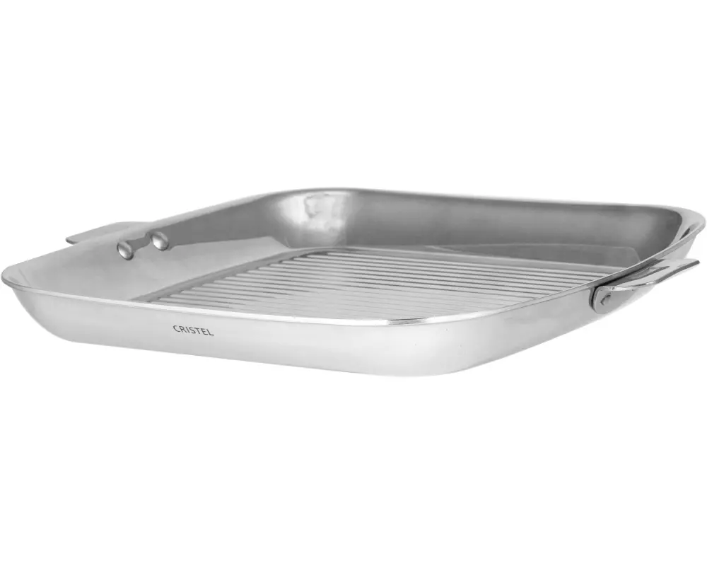 Cristel Grillpfanne Casteline 30 x 30 cm, Silber
