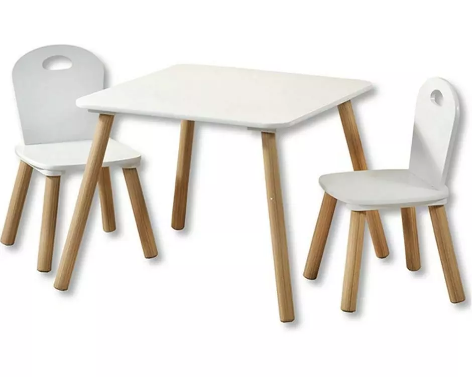 Kesper Kindersitzgruppe Holz Weiss Lackiert