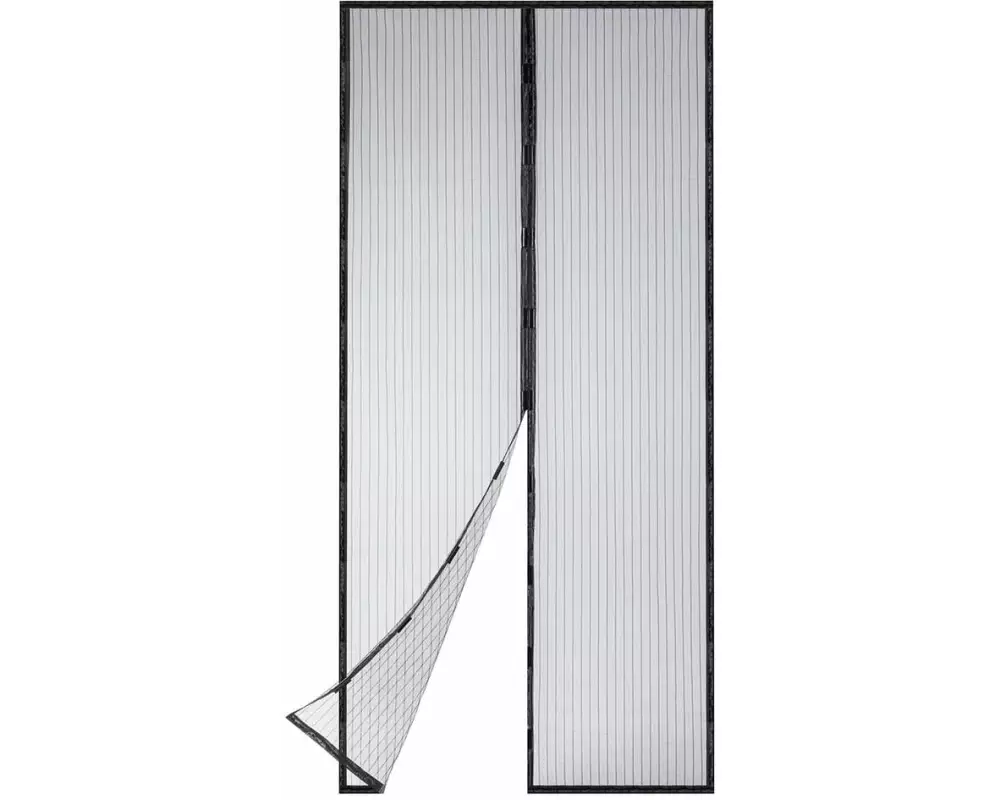 EASYmaxx Moskitonetz 100 x 210 cm Magic Klick, Schwarz