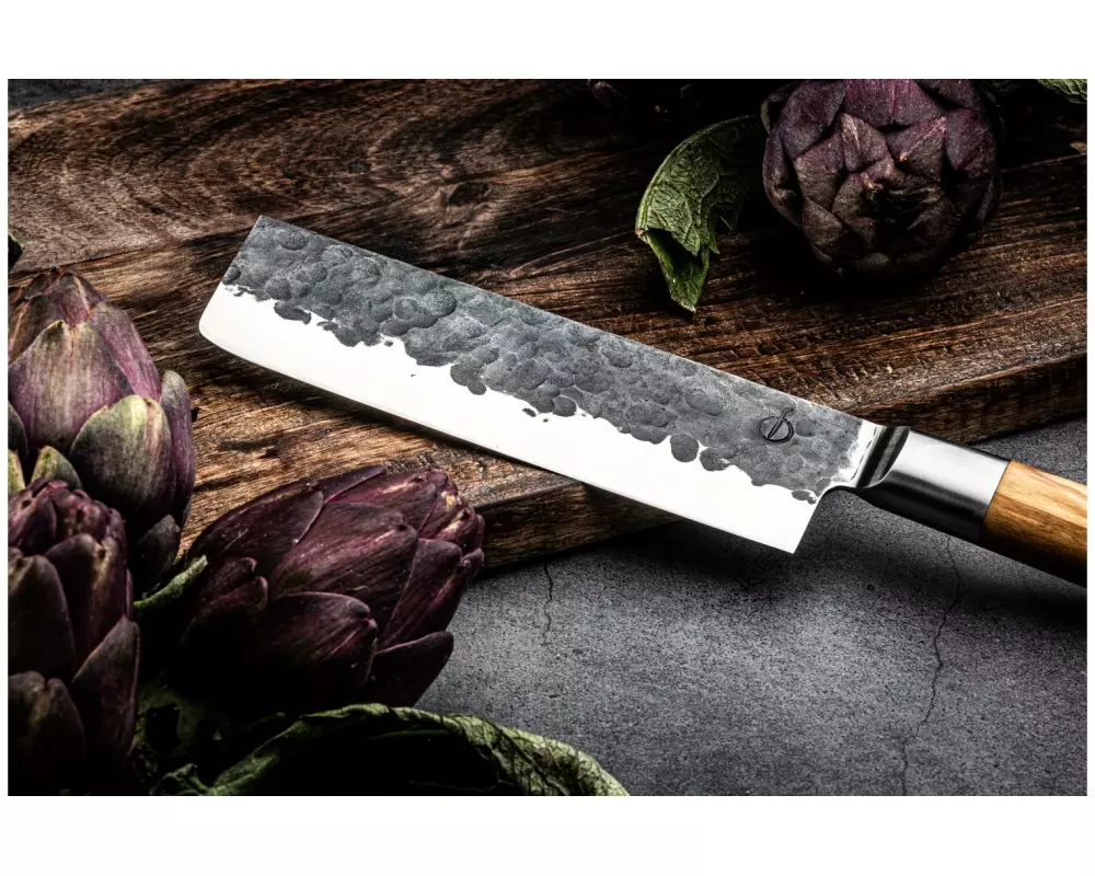 Forged Küchenmesser Olive Hackbeil 18 cm Beige