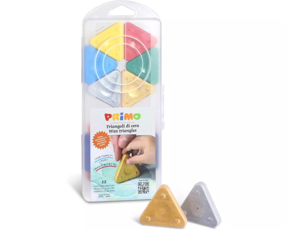 Primo Wachsmalstifte Triangel 12-teilig