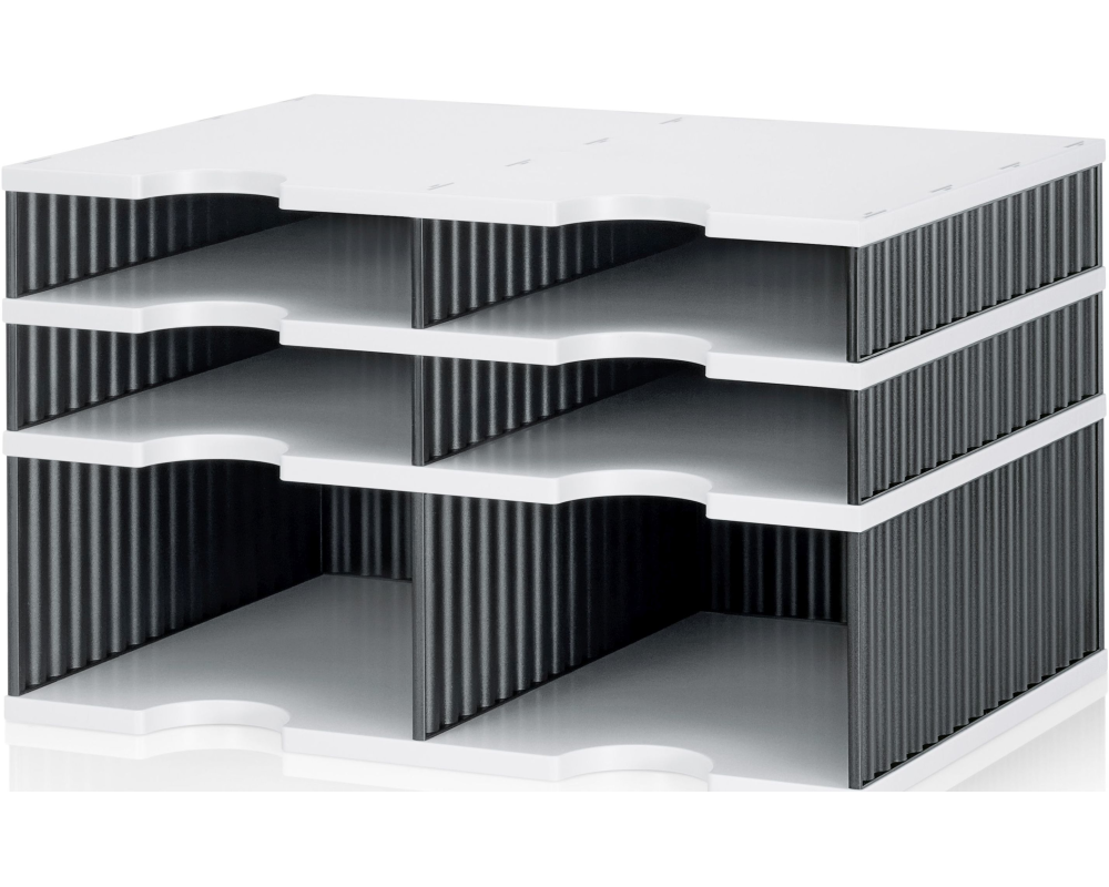 STYRO Schubladenbox Duo grau/schwarz 268-2022211.98 6 Fächer