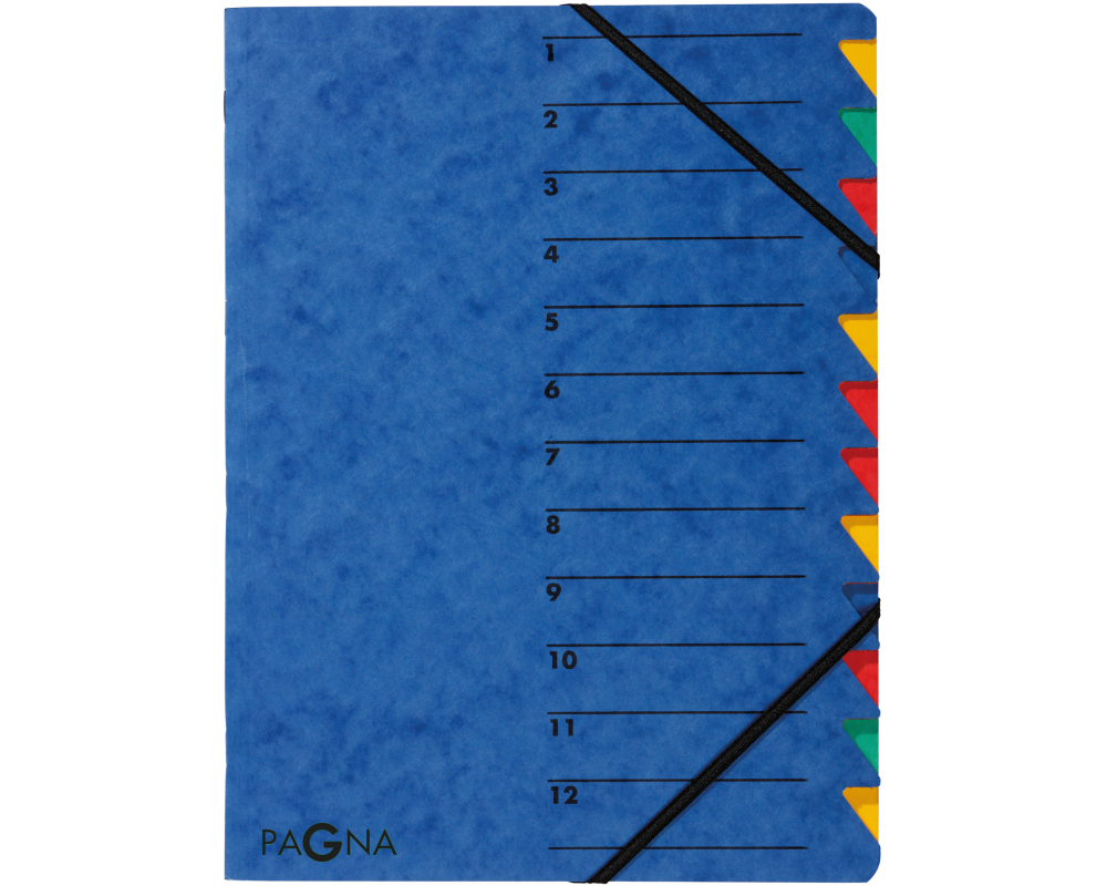 PAGNA Fächermappe EASY A4 24131-02 blau 12 Fächer