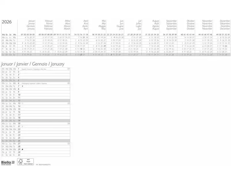Biella Schreibunterlage FSC 48 x 32.5 cm