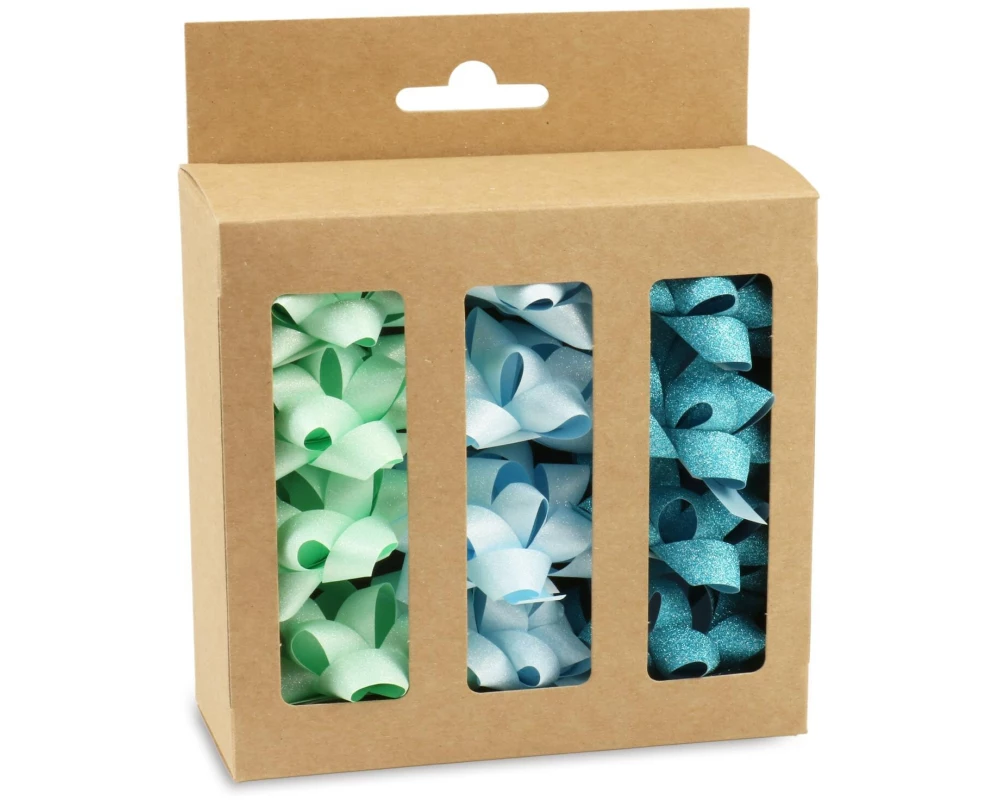 Pattberg Pattberg Geschenkbandschleifen 12 Schleifen, Ø 50 mm, Blau