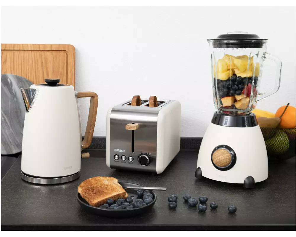 FURBER Wasserkocher, Standmixer und Toaster Set Hepburn Beige