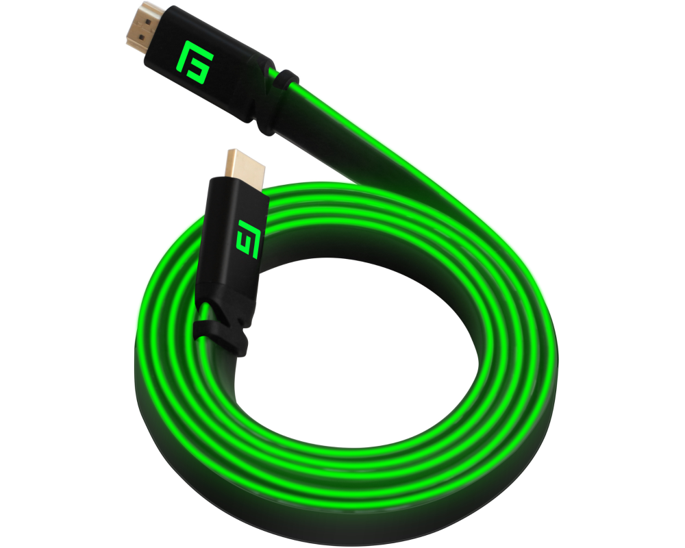 FLOAT GRIP High-Speed LED HDMI Cable FG-HDMILED-300-GREEN 3M, v2.1 Green