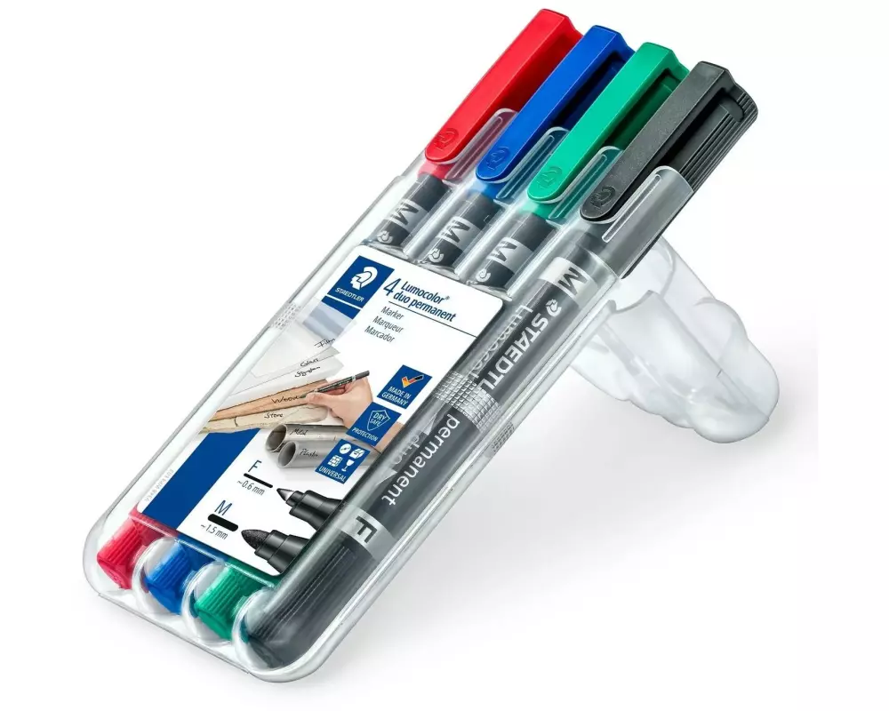 Staedtler Permanent-Marker Lumocolor Duo Mehrfarbig