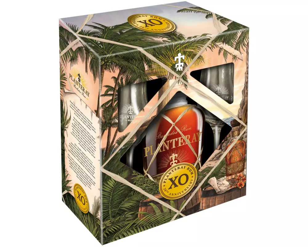 Planterey Geschenkset Rum XO 20th Anniversary 0.7 l & 2 Gläser