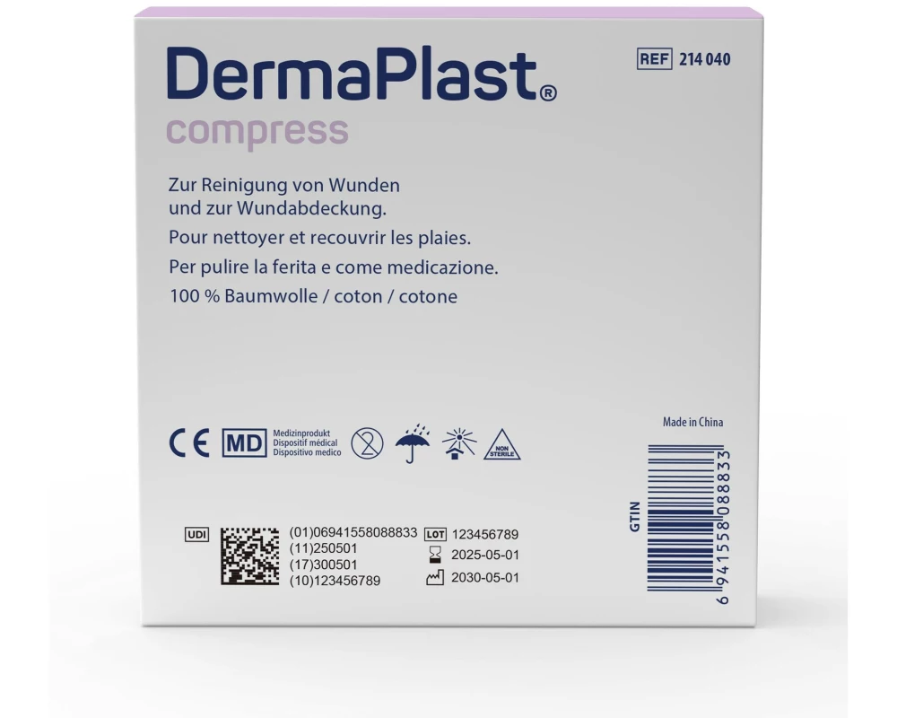 DermaPlast Gazekompressen 10 x 10 cm
